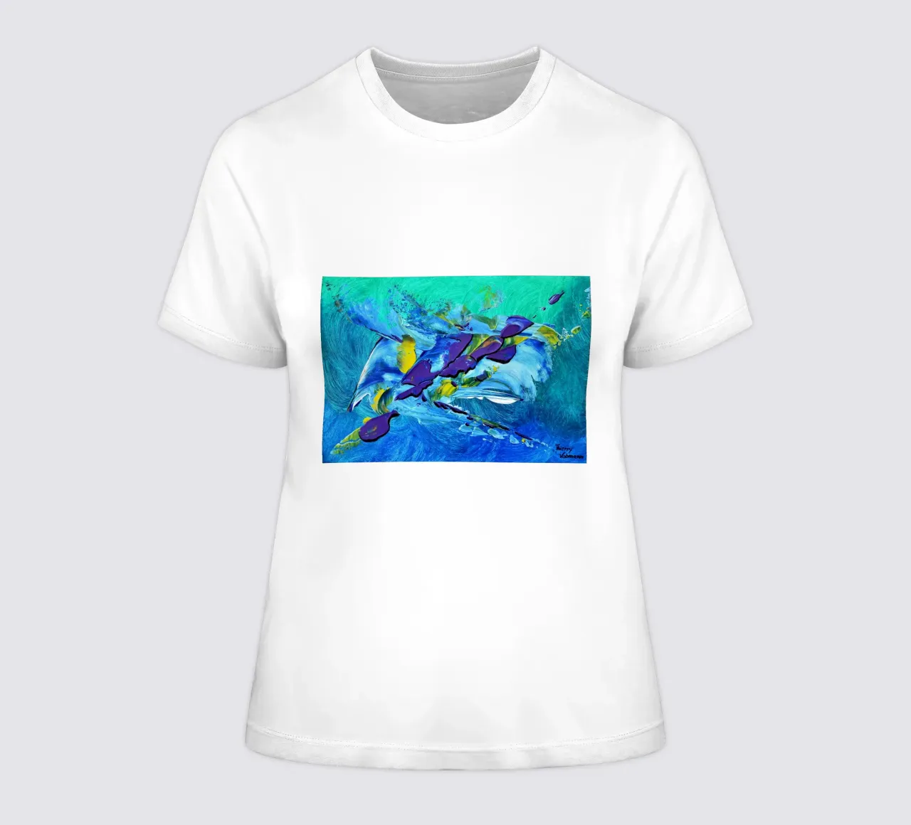 MESSAGE FROM THE HEART 2 t-shirt da donna da Thierry Vobmann Abstract painting