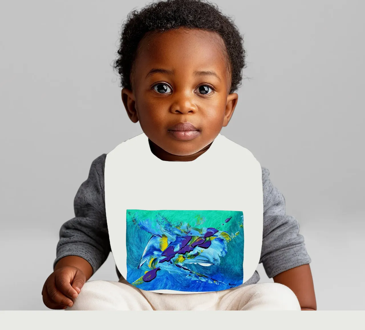 MESSAGE FROM THE HEART 2 bavaglino da Thierry Vobmann Abstract painting