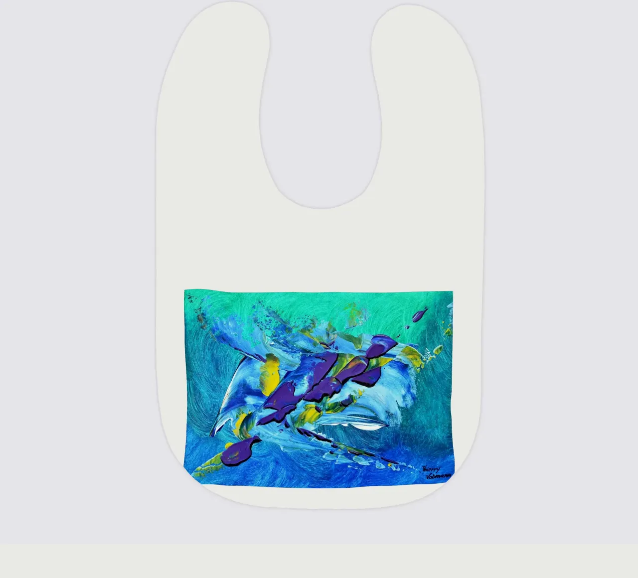 MESSAGE FROM THE HEART 2 bavaglino da Thierry Vobmann Abstract painting