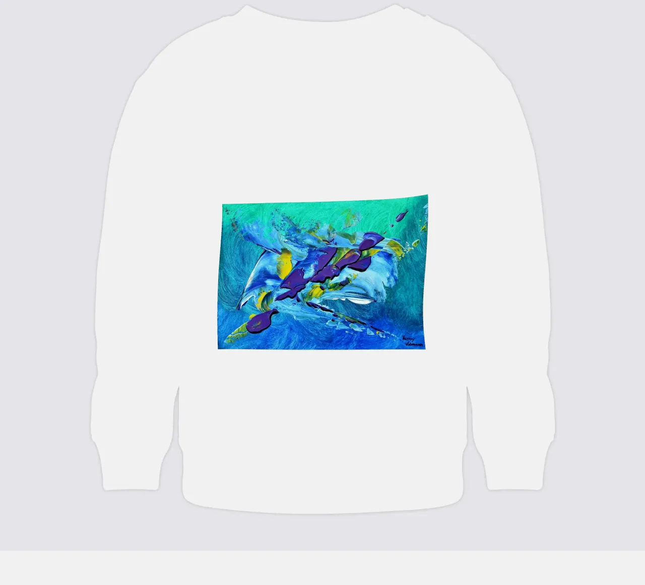 MESSAGE FROM THE HEART 2 felpa neonato da Thierry Vobmann Abstract painting