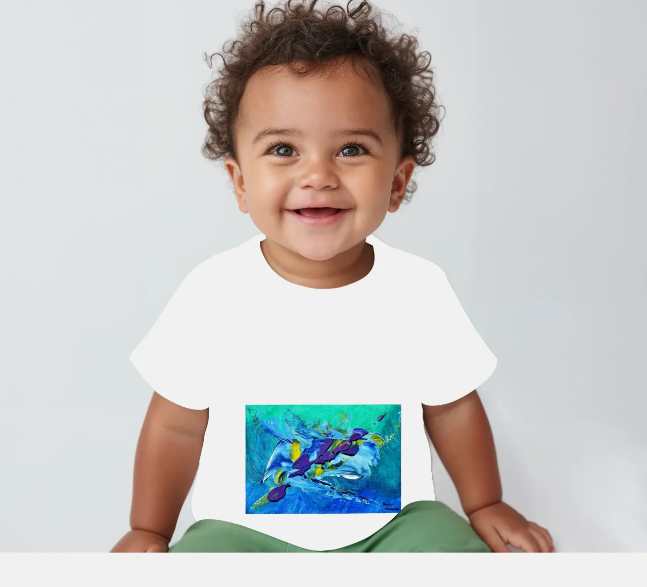 MESSAGE FROM THE HEART 2 maglietta neonato da Thierry Vobmann Abstract painting