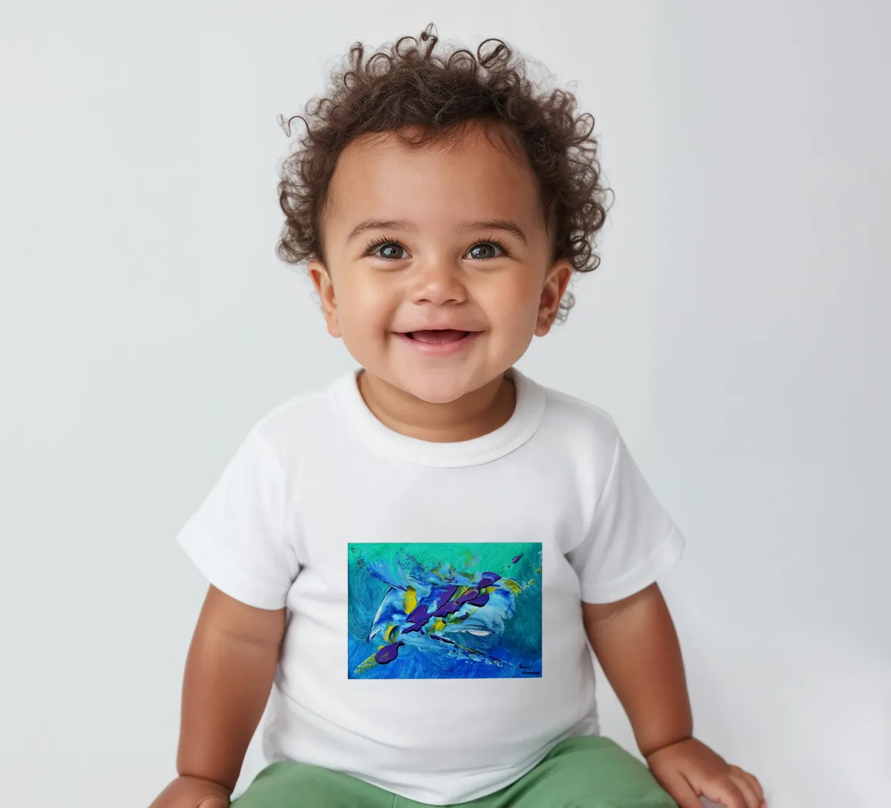 MESSAGE FROM THE HEART 2 Baby T-Shirt von Thierry Vobmann Abstract painting