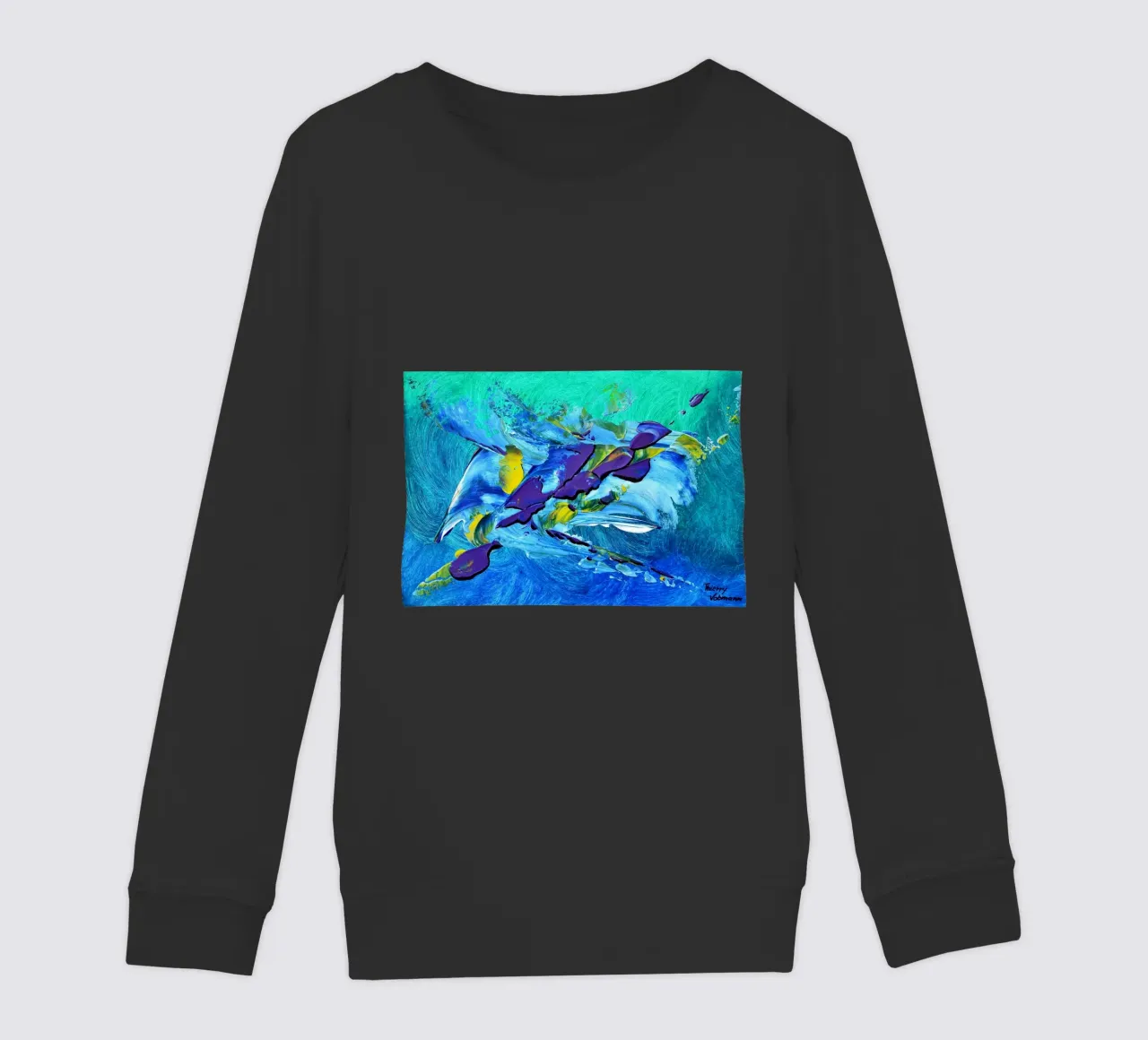 MESSAGE FROM THE HEART 2 felpa bambino da Thierry Vobmann Abstract painting