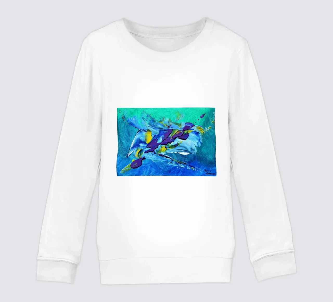 MESSAGE FROM THE HEART 2 sudadera para niño de Thierry Vobmann Abstract painting