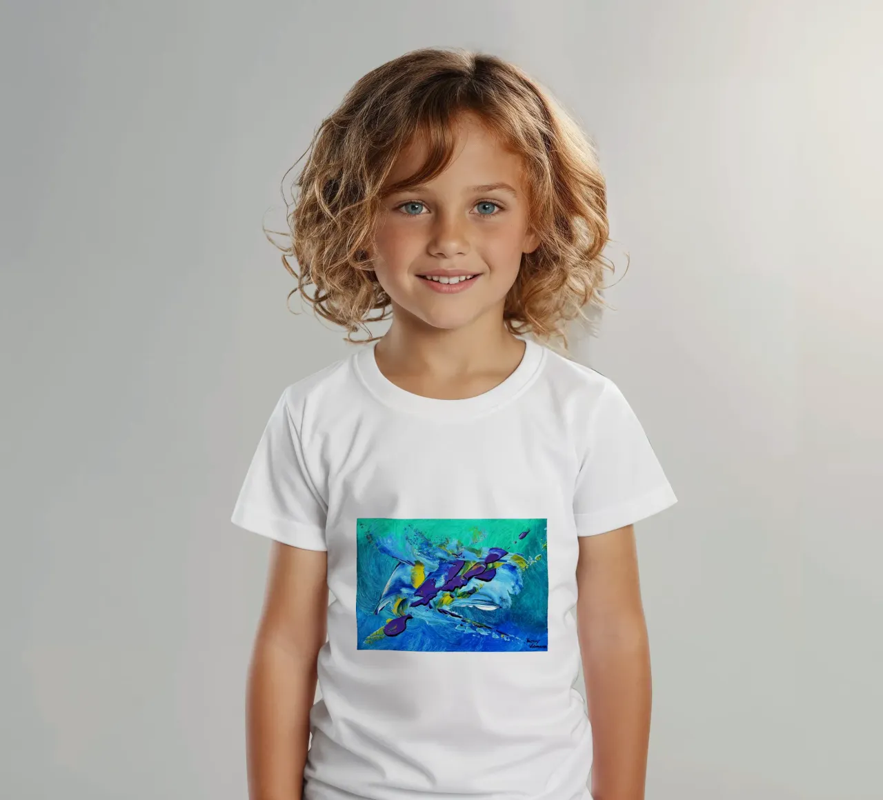 MESSAGE FROM THE HEART 2 t-shirt bambini da Thierry Vobmann Abstract painting