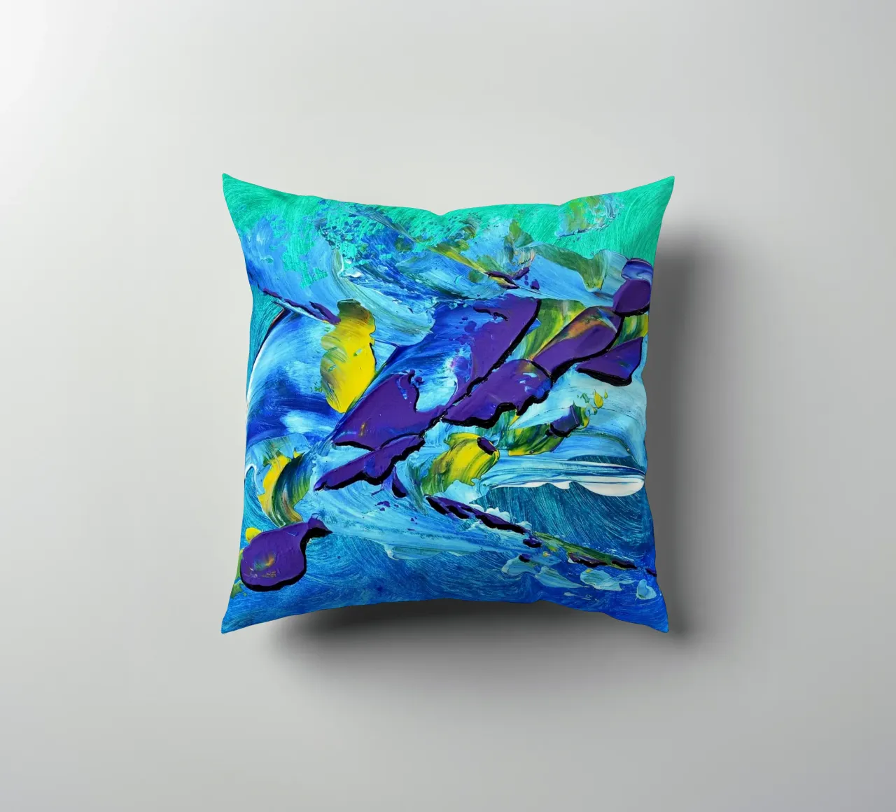 MESSAGE FROM THE HEART 2 cuscino da Thierry Vobmann Abstract painting