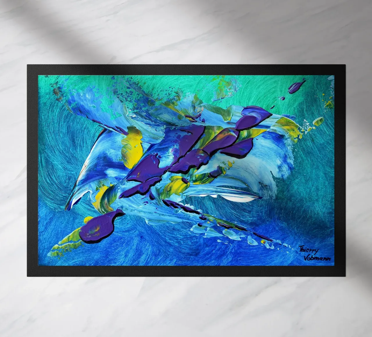 MESSAGE FROM THE HEART 2 zerbino da Thierry Vobmann Abstract painting