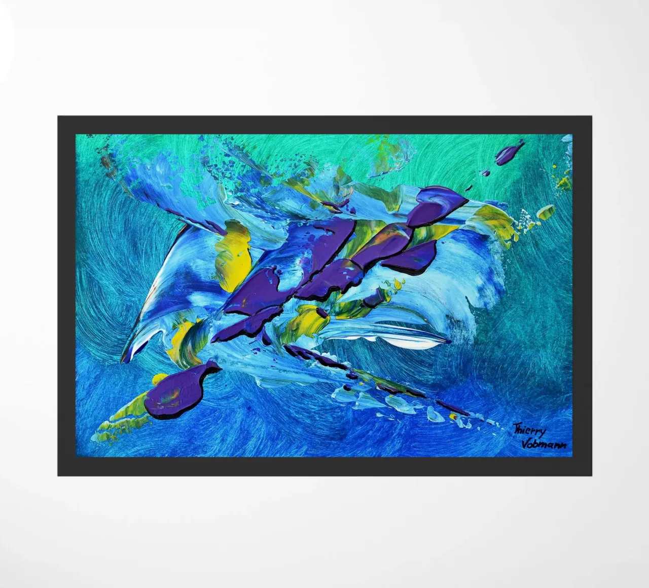 MESSAGE FROM THE HEART 2 zerbino da Thierry Vobmann Abstract painting