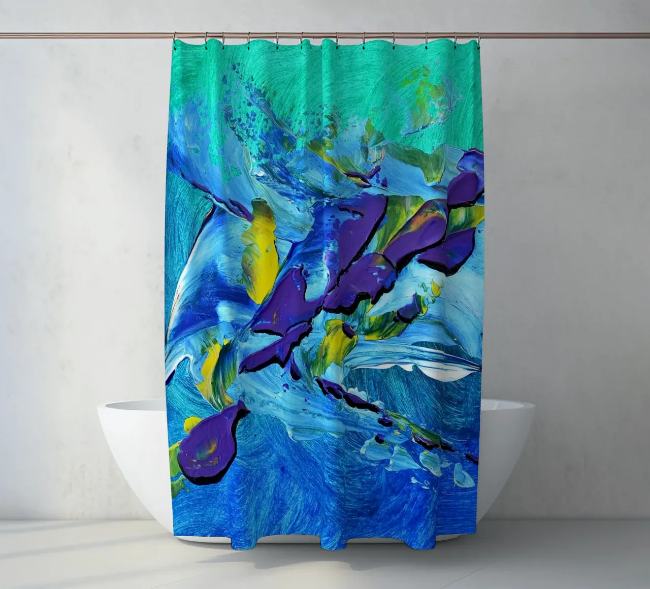 MESSAGE FROM THE HEART 2 tenda da doccia da Thierry Vobmann Abstract painting
