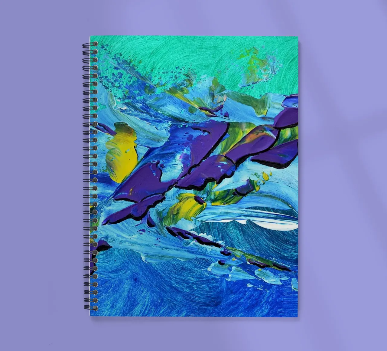 MESSAGE FROM THE HEART 2 diario ad anelli da Thierry Vobmann Abstract painting