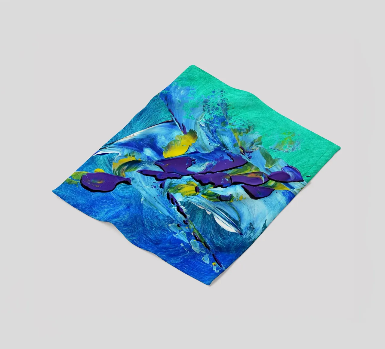 MESSAGE FROM THE HEART 2 coperta in pile da Thierry Vobmann Abstract painting