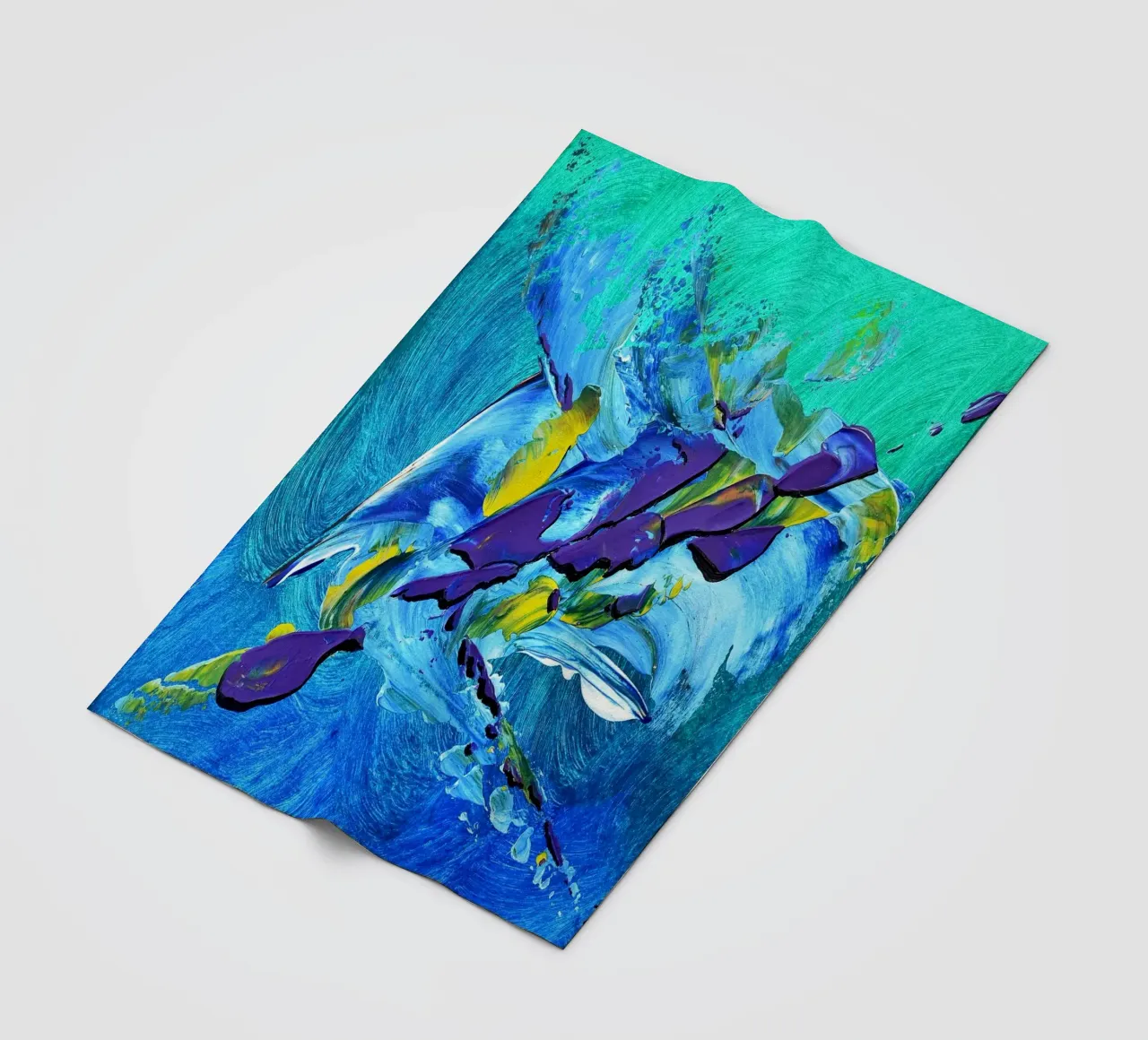 MESSAGE FROM THE HEART 2 coperta in pile da Thierry Vobmann Abstract painting