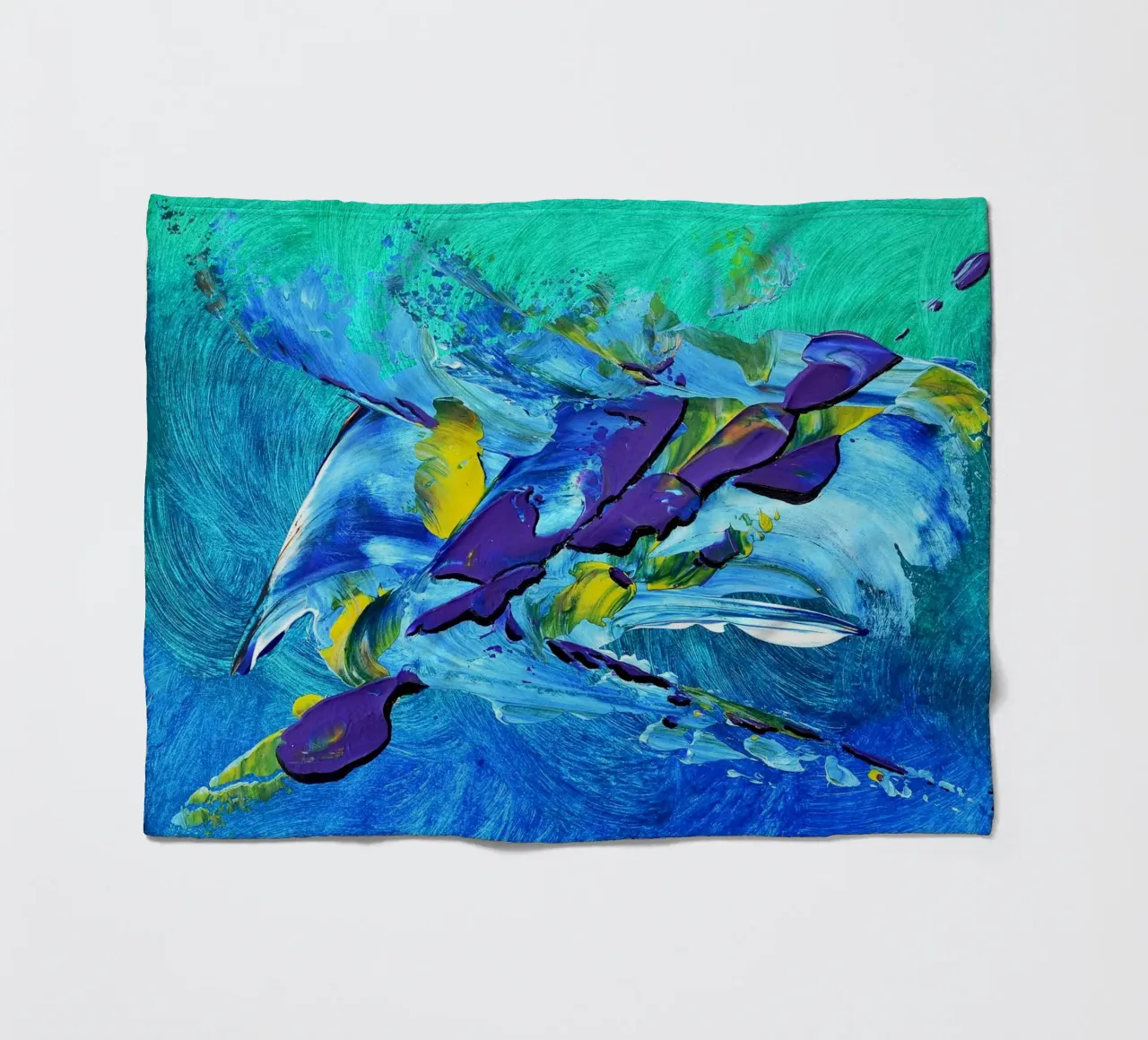 MESSAGE FROM THE HEART 2 coperta in pile da Thierry Vobmann Abstract painting