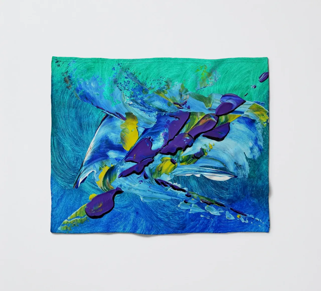 MESSAGE FROM THE HEART 2 coperta in pile da Thierry Vobmann Abstract painting