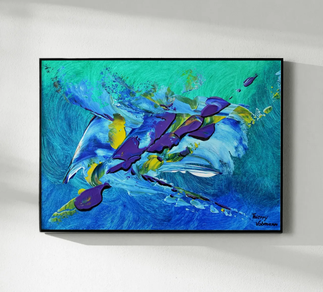 MESSAGE FROM THE HEART 2 plexiglass da Thierry Vobmann Abstract painting