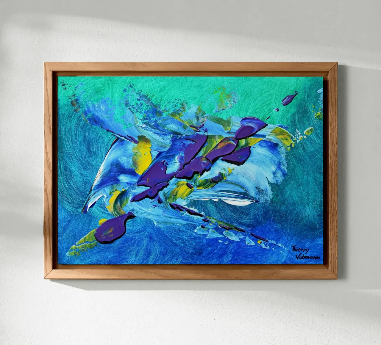 MESSAGE FROM THE HEART 2 alluminio dibond da Thierry Vobmann Abstract painting