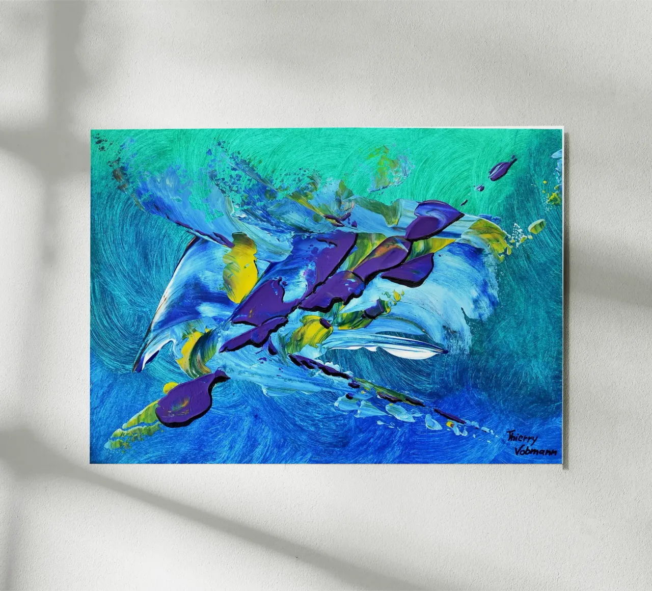 MESSAGE FROM THE HEART 2 alluminio dibond da Thierry Vobmann Abstract painting