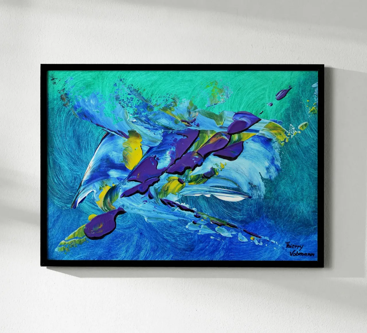 MESSAGE FROM THE HEART 2 carta hahnemühle da Thierry Vobmann Abstract painting