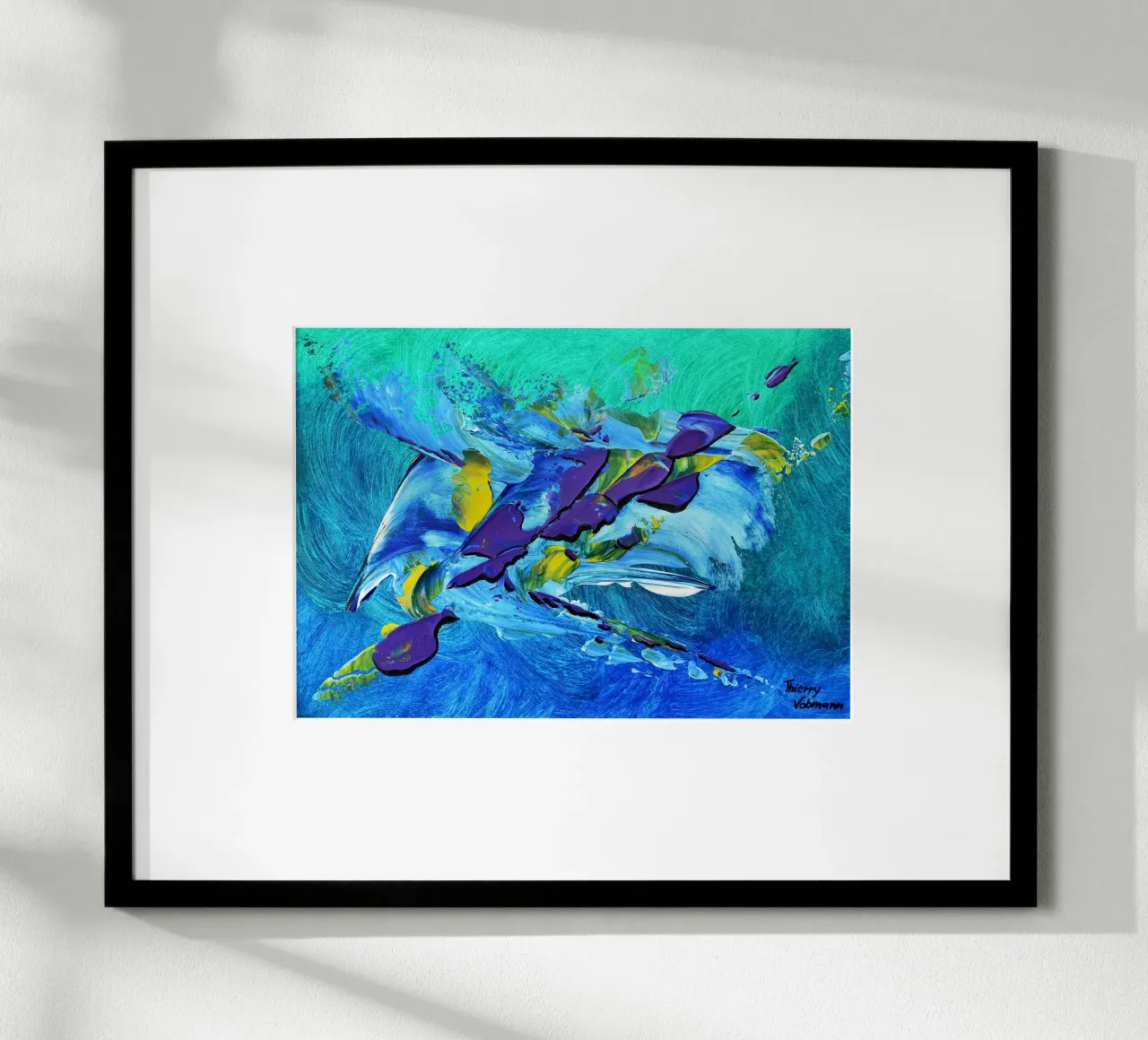 MESSAGE FROM THE HEART 2 carta hahnemühle da Thierry Vobmann Abstract painting