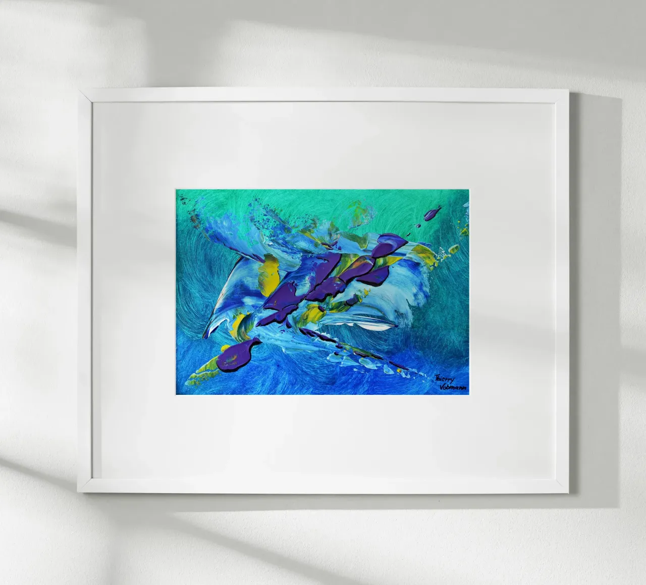 MESSAGE FROM THE HEART 2 carta hahnemühle da Thierry Vobmann Abstract painting