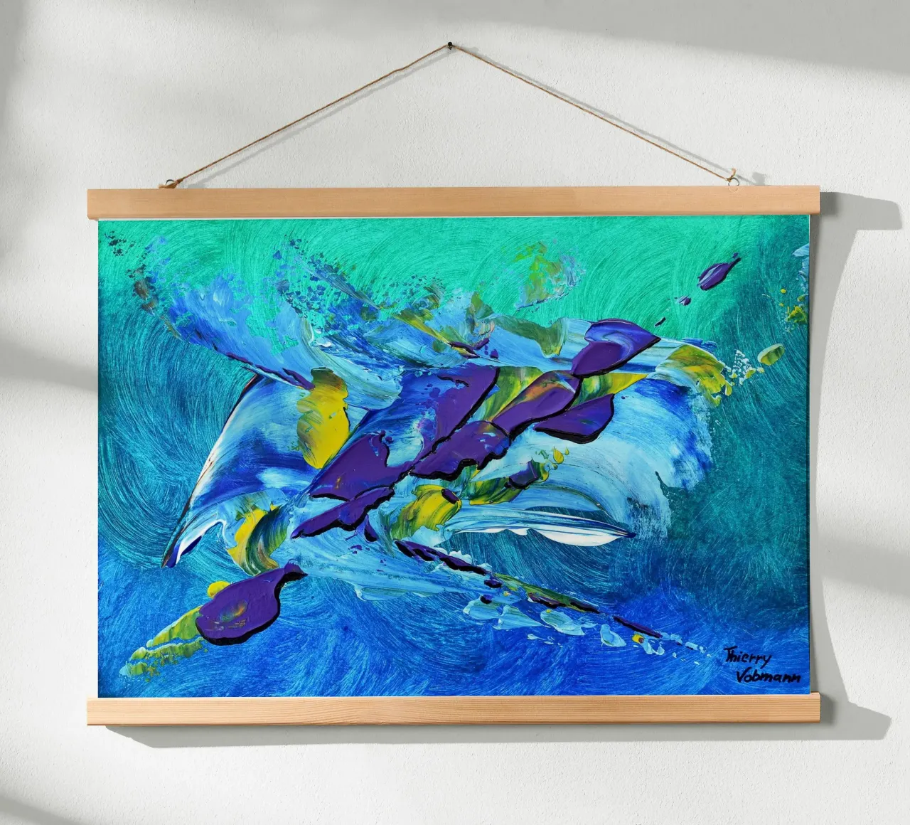 MESSAGE FROM THE HEART 2 carta hahnemühle da Thierry Vobmann Abstract painting