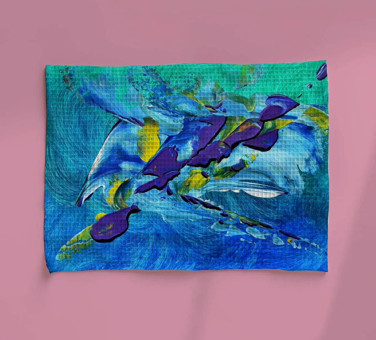 MESSAGE FROM THE HEART 2 torchon de Thierry Vobmann Abstract painting