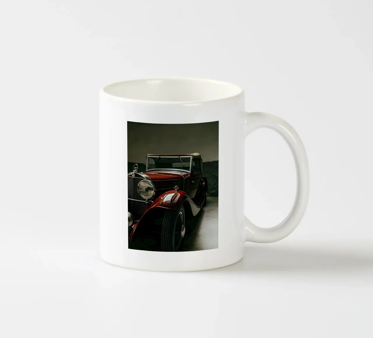 Auto d'epoca rossa unica nel suo genere tazza in ceramica da CAR EDITION