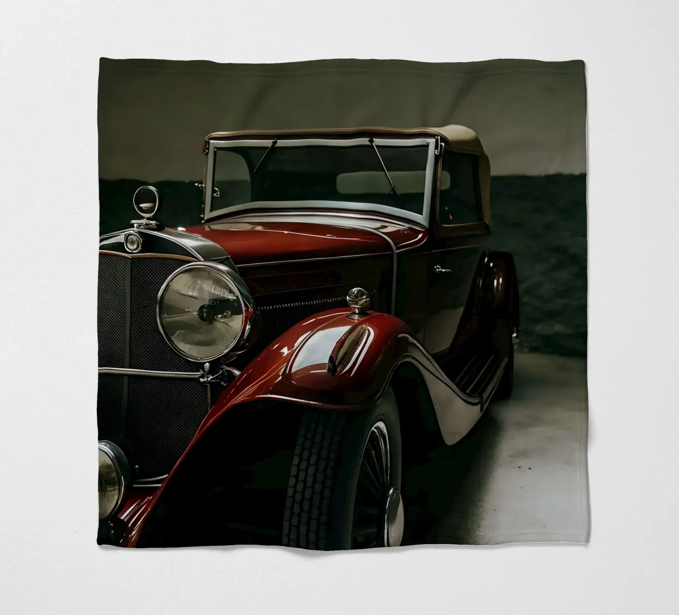 Unique Red Classic Car Fleecedecke von CAR EDITION