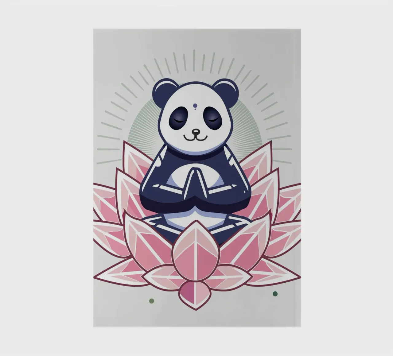 Panda méditant sur une fleur de lotus carnet de notes de namosh