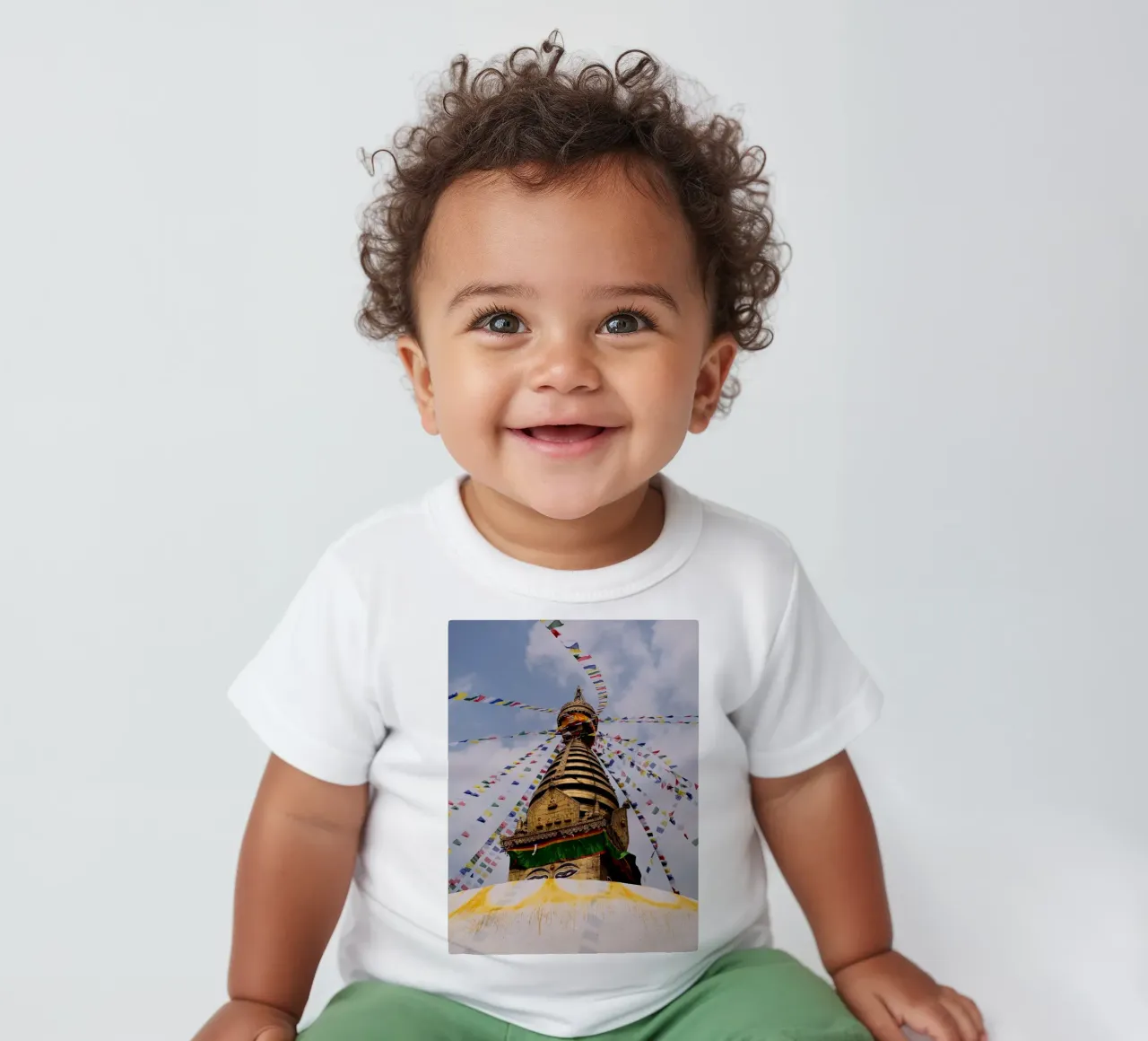Eyes of Enlightenment Stupa maglietta neonato da FujiPrints