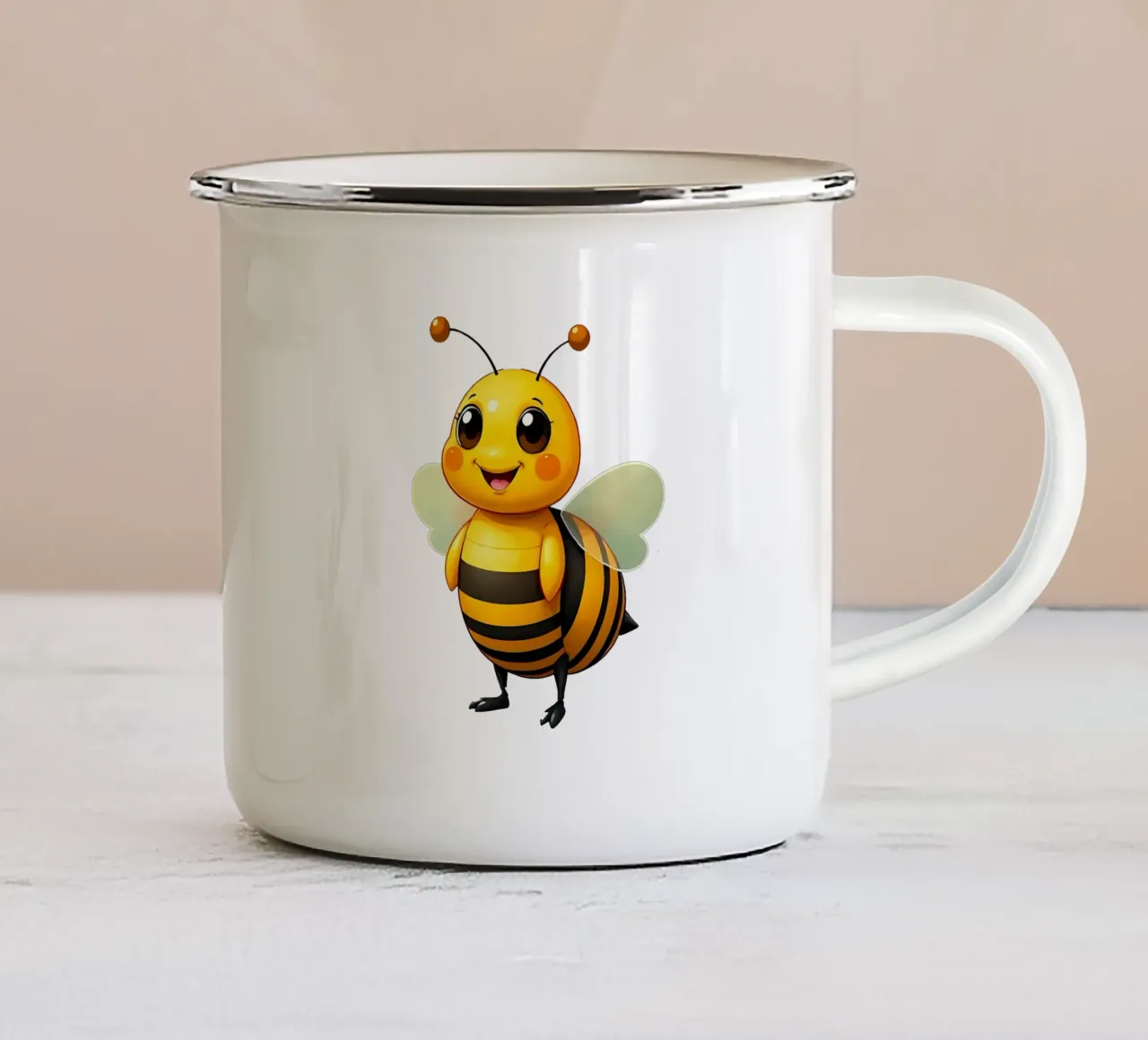 Biene_3a tazza in smalto da Tierisch bunt by LK