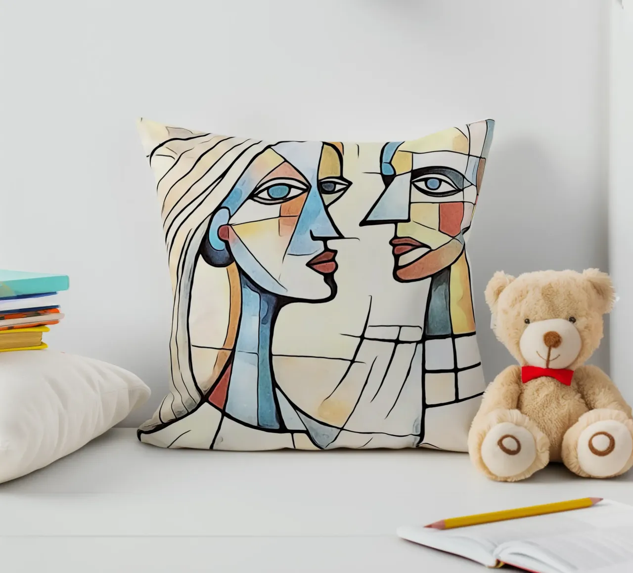 abstract pairs, motif 1 decorative cushion by ZAMART