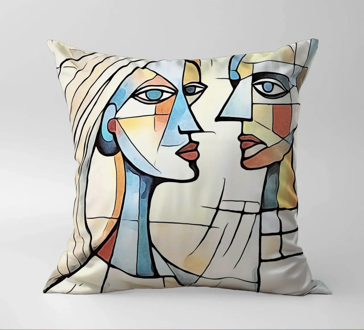 abstract pairs, motif 1 decorative cushion by ZAMART