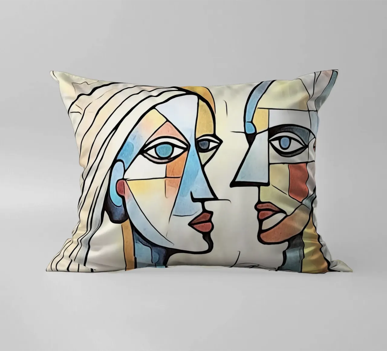 abstract pairs, motif 1 decorative cushion by ZAMART