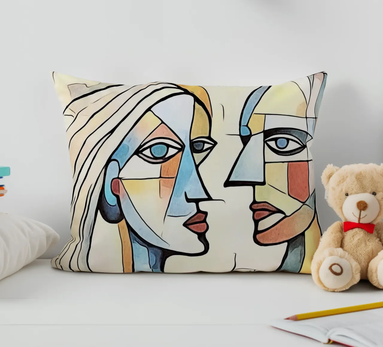 abstract pairs, motif 1 decorative cushion by ZAMART