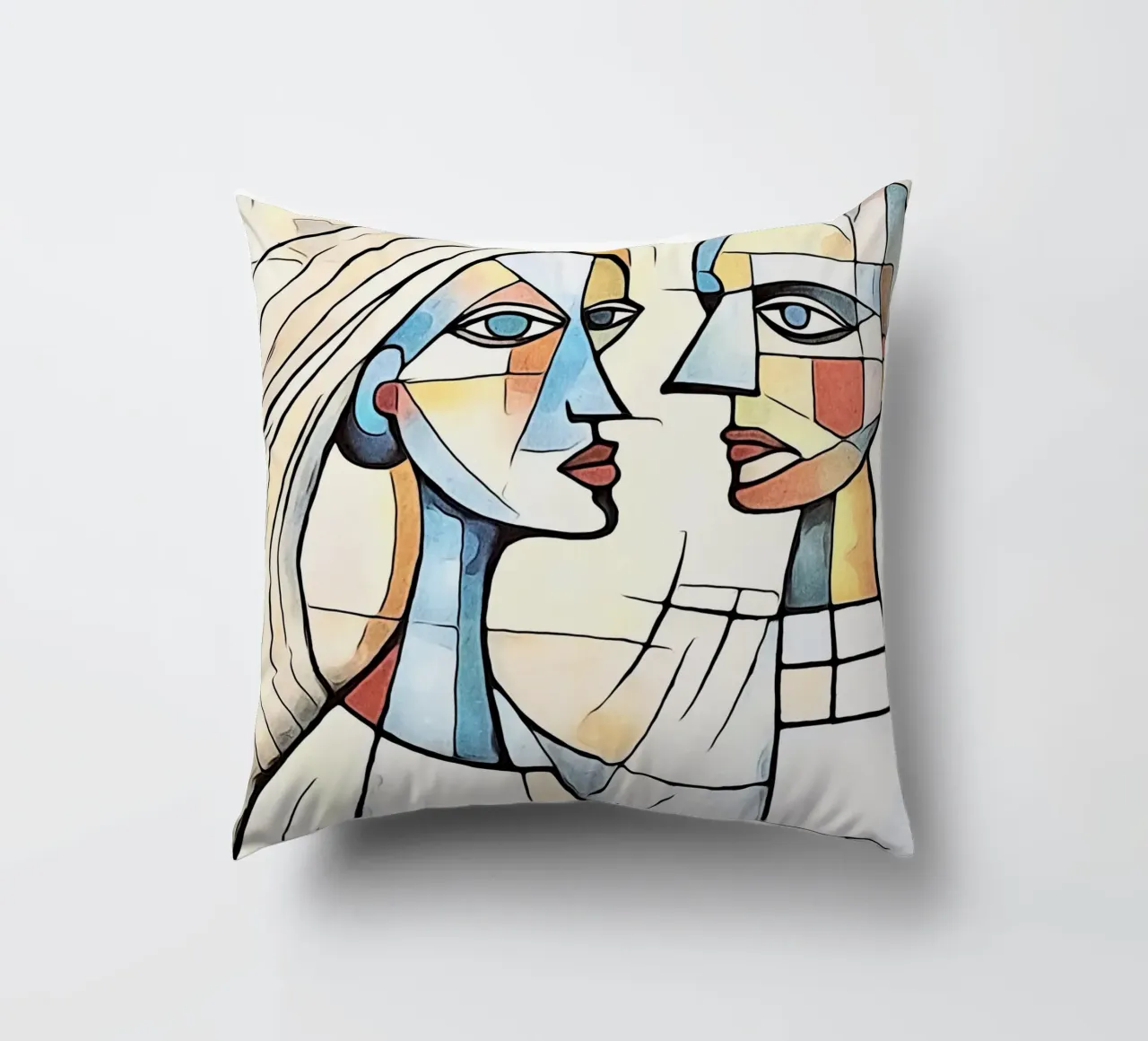 abstract pairs, motif 1 decorative cushion by ZAMART