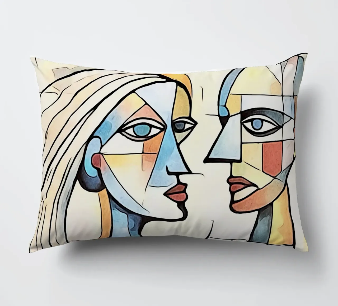 abstract pairs, motif 1 decorative cushion by ZAMART