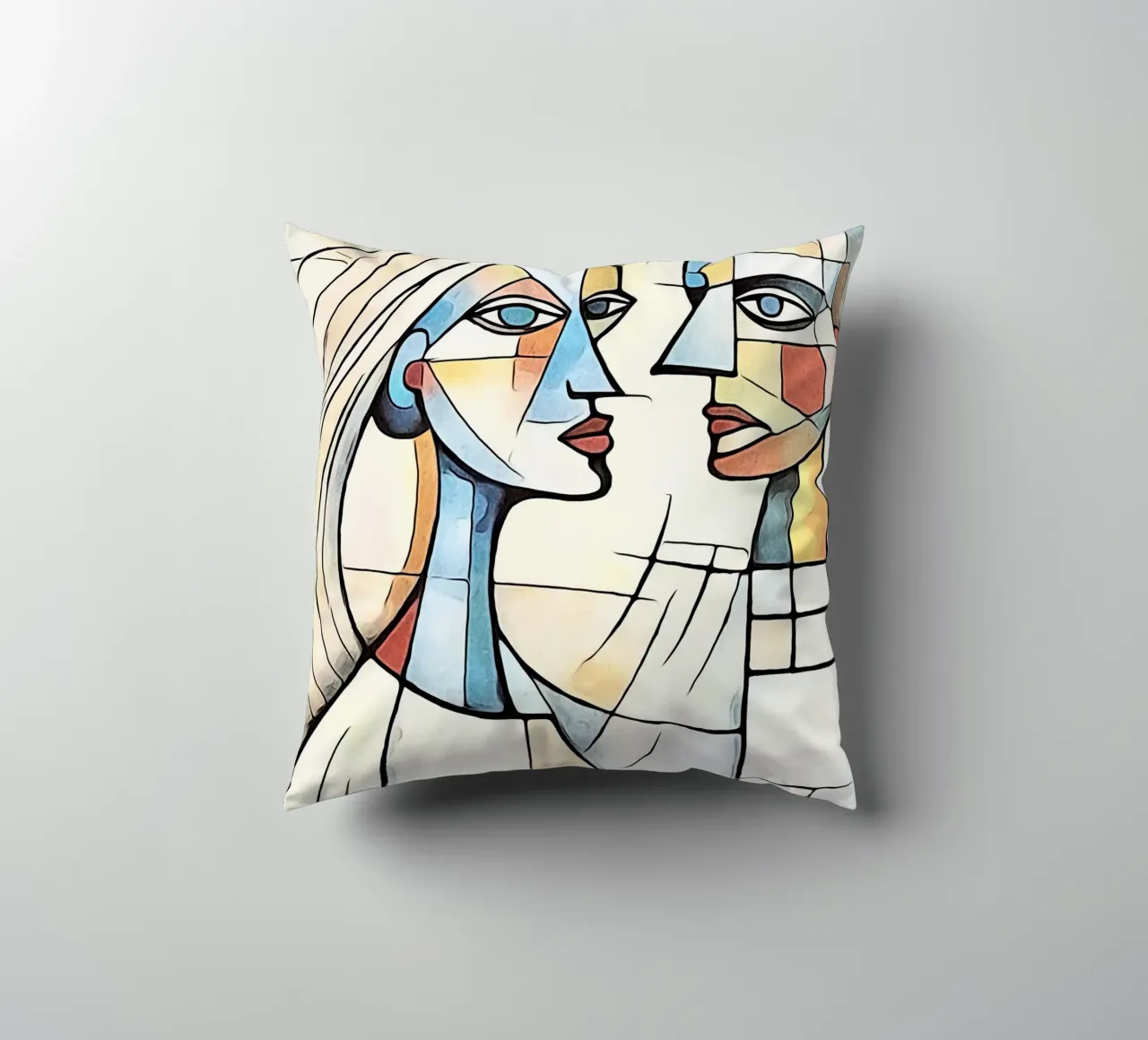 abstract pairs, motif 1 decorative cushion by ZAMART