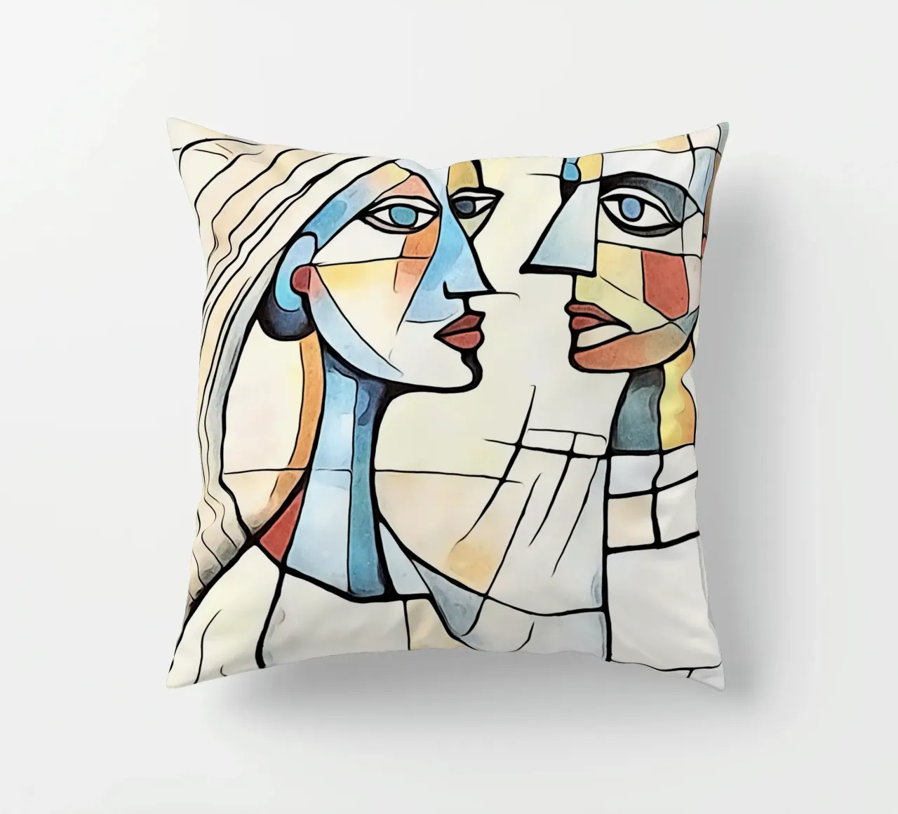 abstract pairs, motif 1 decorative cushion by ZAMART