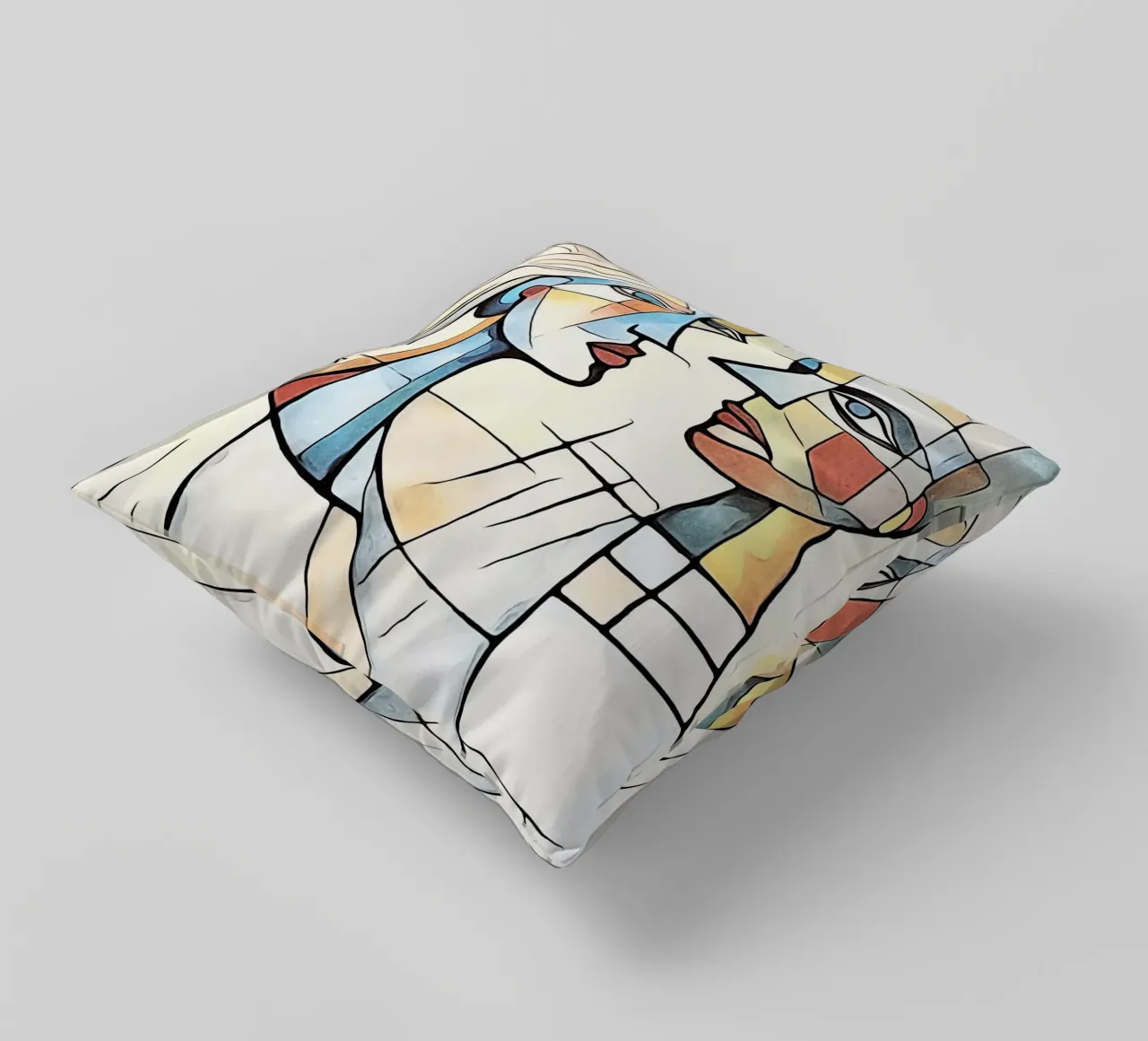 abstract pairs, motif 1 decorative cushion by ZAMART