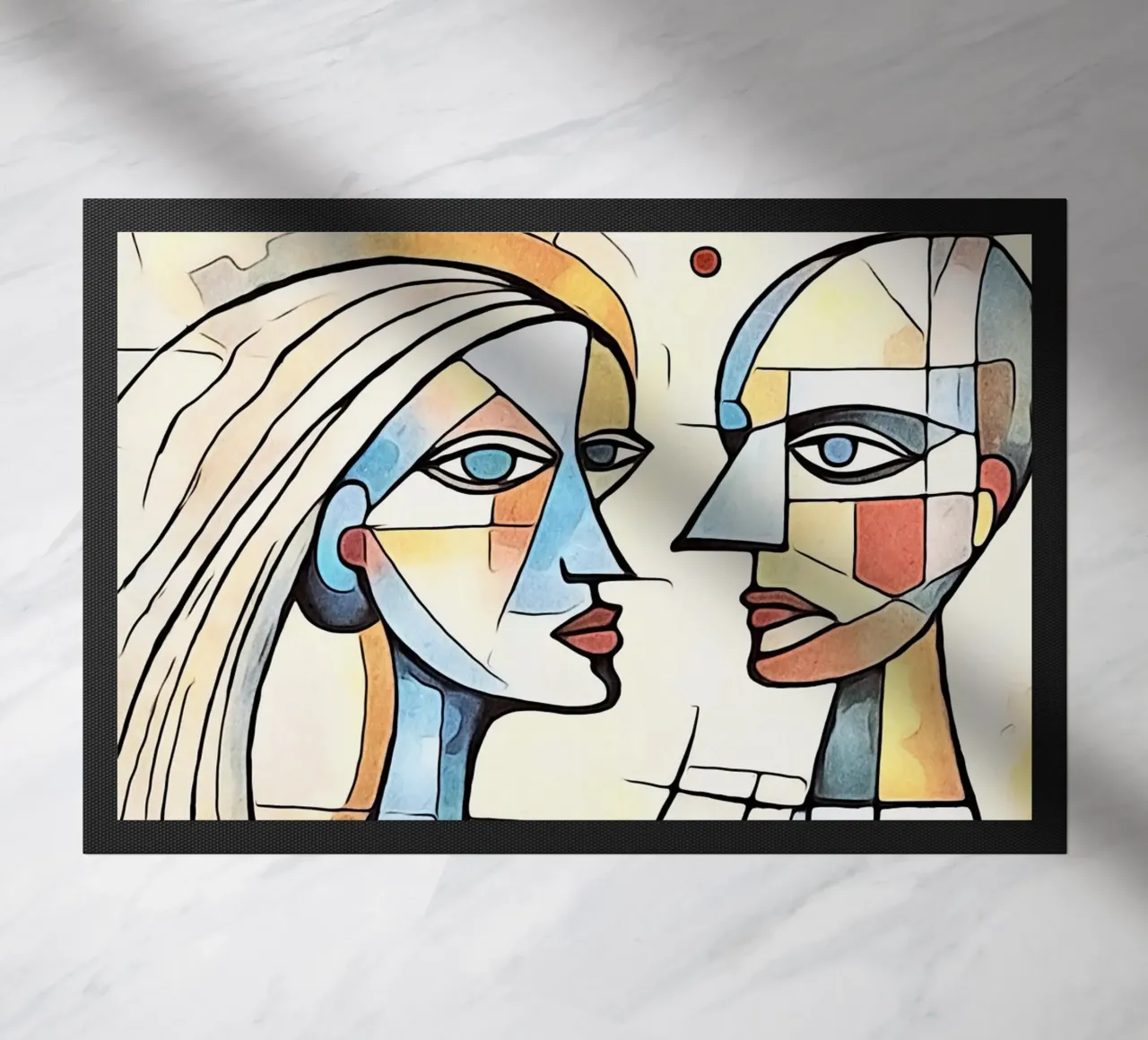 abstract pairs, motif 1 doormat by ZAMART