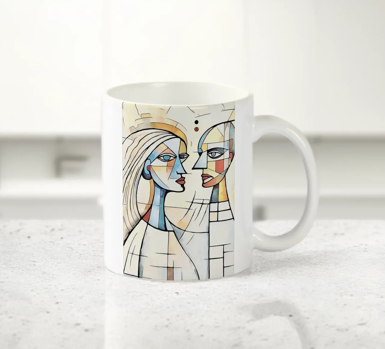 coppie astratte, motivo 1 tazza in ceramica da ZAMART