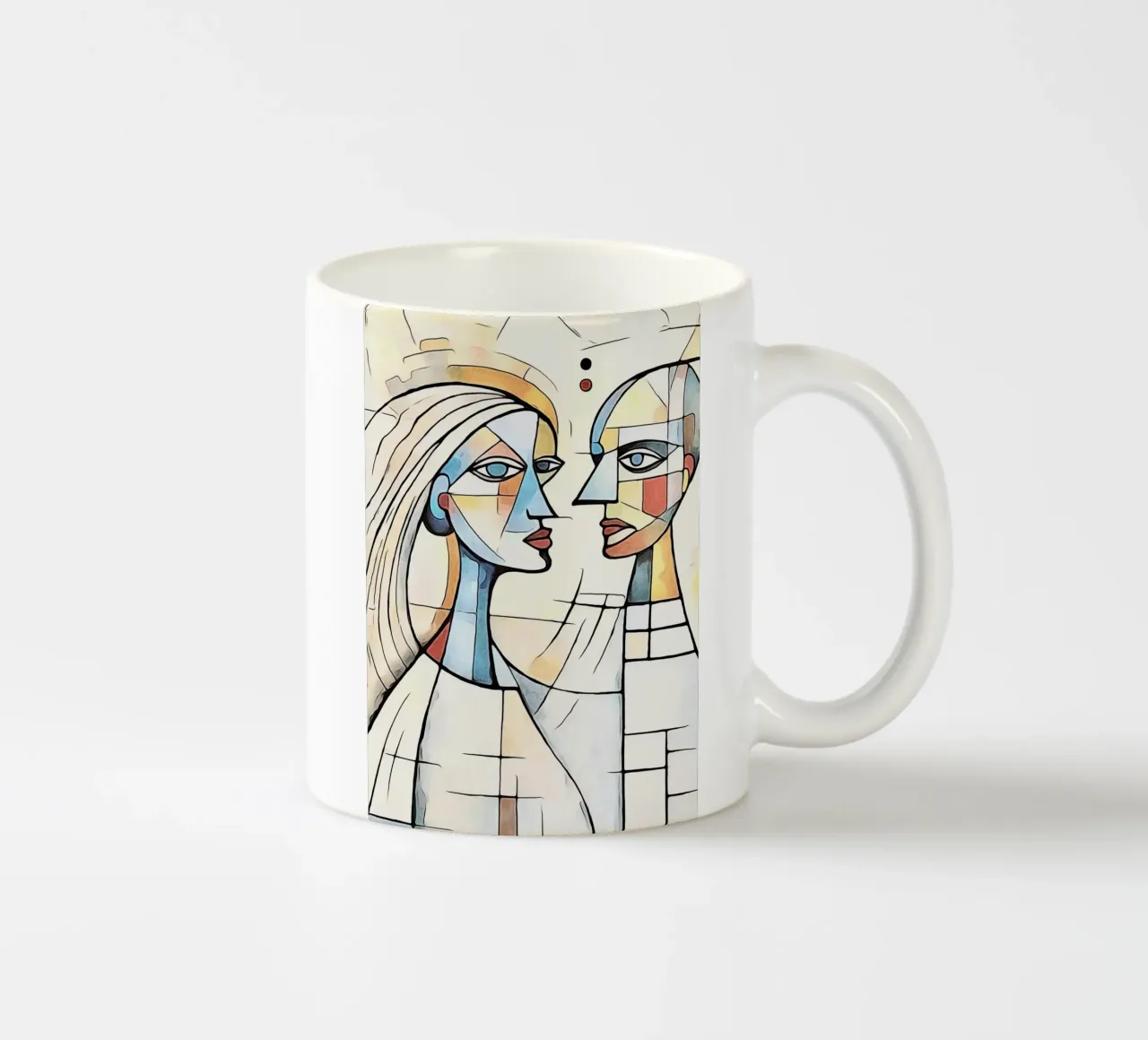 coppie astratte, motivo 1 tazza in ceramica da ZAMART