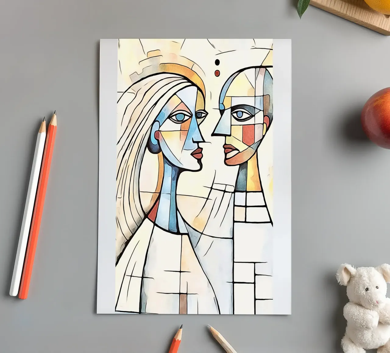 abstract pairs, motif 1 sticker sheet by ZAMART