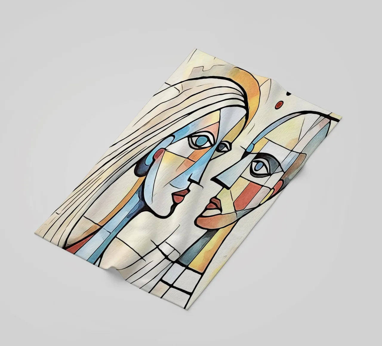 abstract pairs, motif 1 beach towel by ZAMART