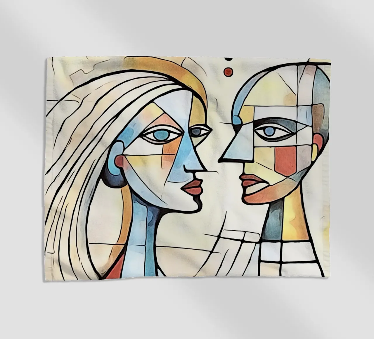 abstract pairs, motif 1 beach towel by ZAMART