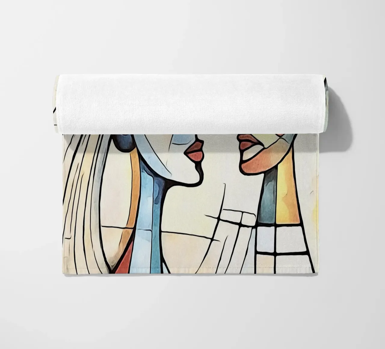 abstract pairs, motif 1 beach towel by ZAMART
