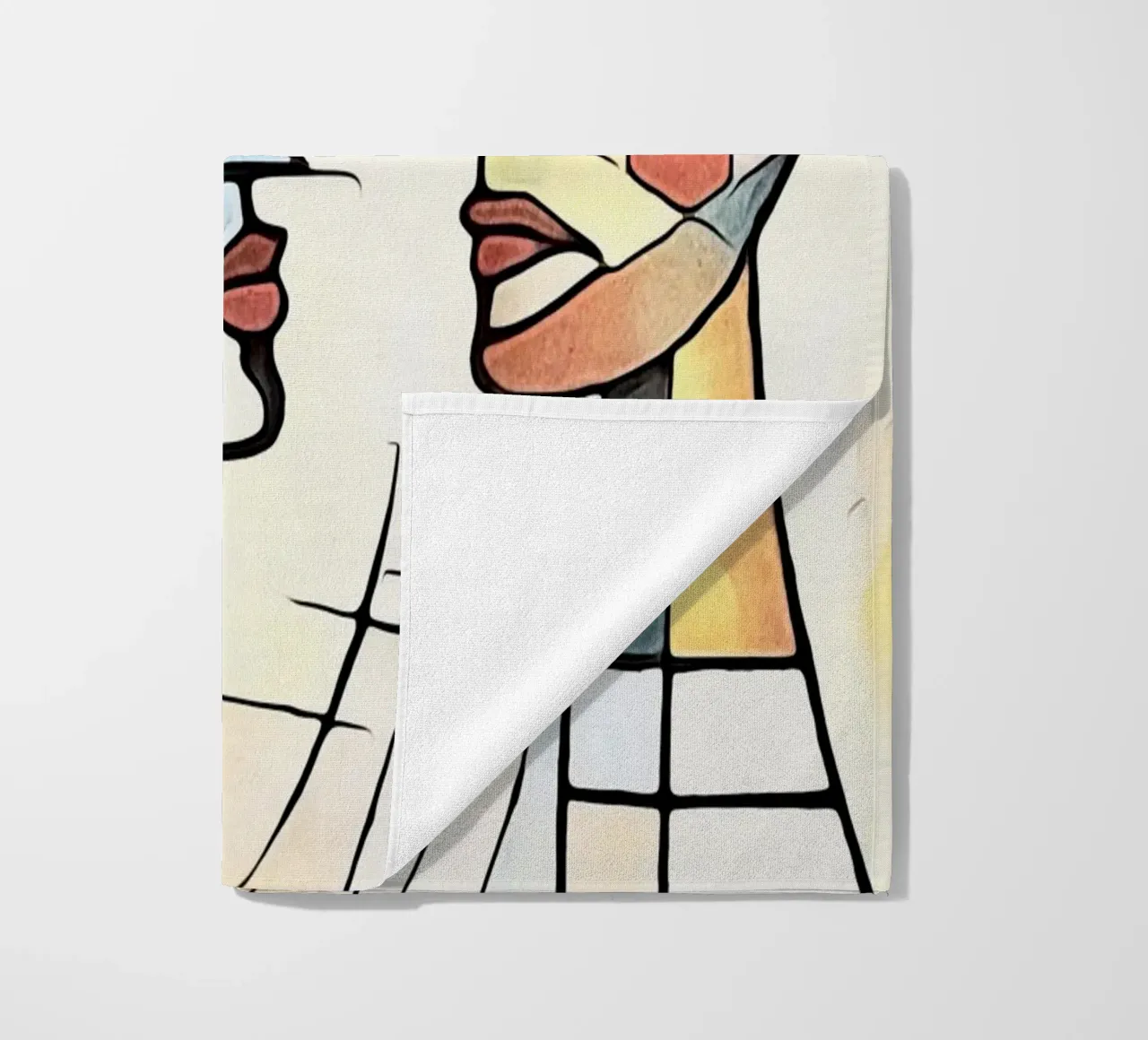 abstract pairs, motif 1 beach towel by ZAMART