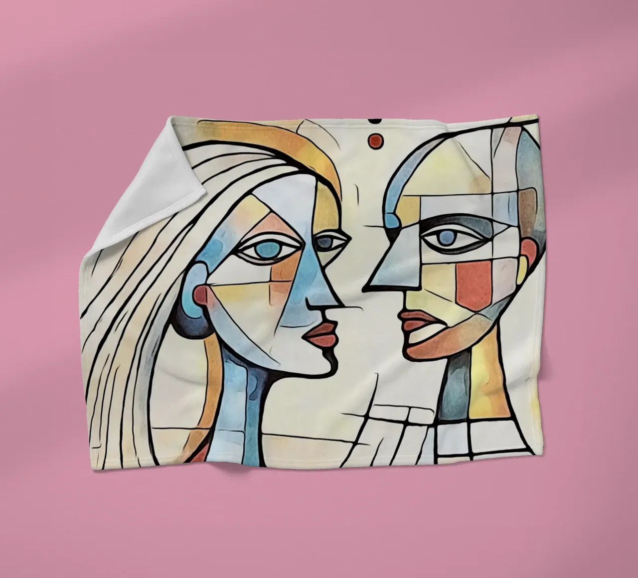 abstract pairs, motif 1 fleece blanket by ZAMART