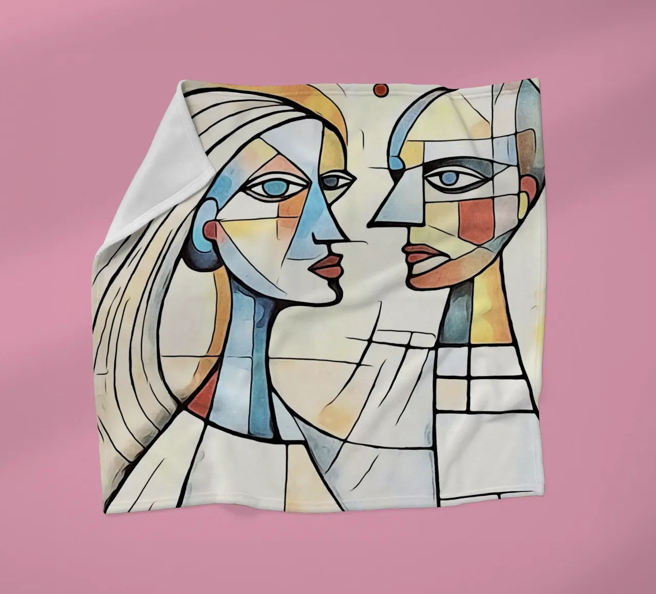 abstract pairs, motif 1 fleece blanket by ZAMART